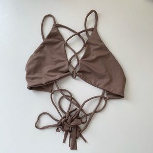 L*SPACE crisscross bikini top